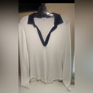 Splendid Women’s White Medium Knit Long Sleeve Top
